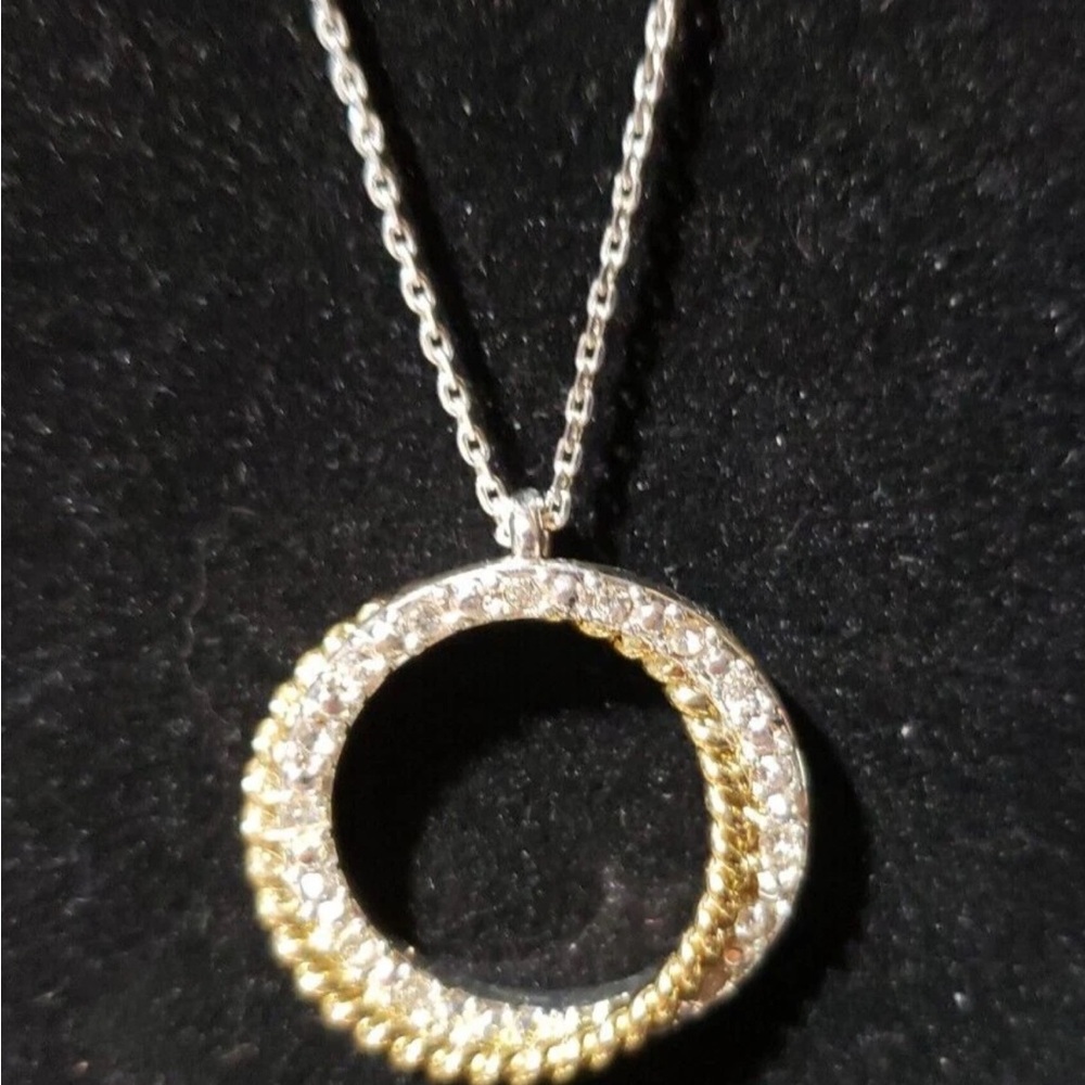 206 Avon Gold and Silver Circle Necklace